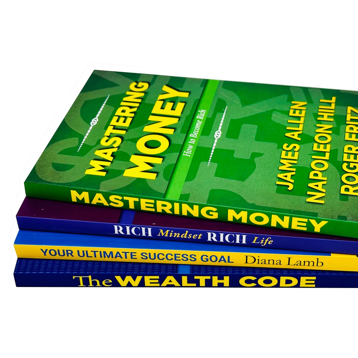 Back cover detail of the Wealth 4 Books Collection Set paperback by Napoleon Hill and Roger Fritz