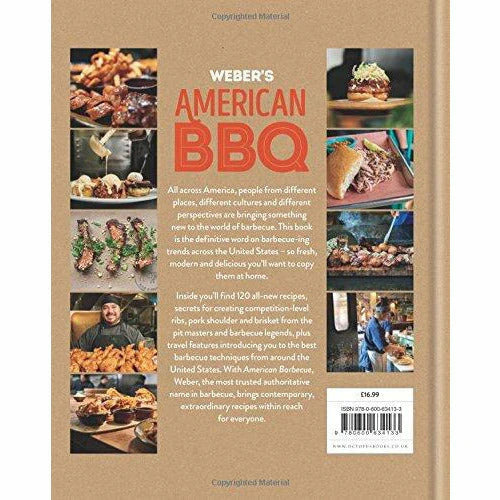 Weber's American Barbecue by Jamie Purviance - Paperback cookbook back cover, Non Fiction BBQ recipe book