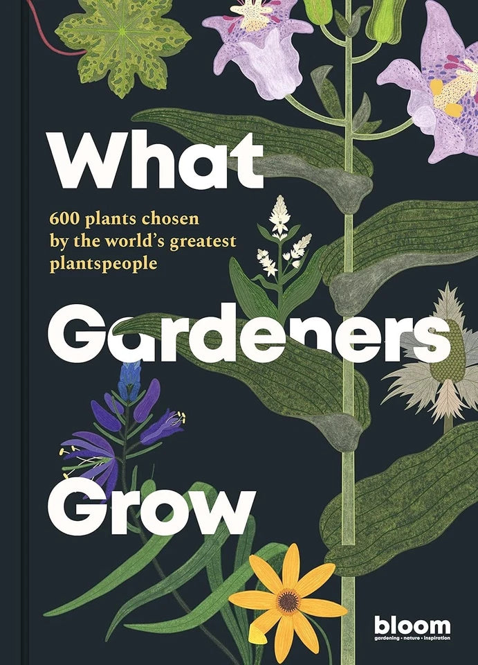What Gardeners Grow by Bloom and RHS Complete Gardener's Manual by DK - 2 Books Hardback Gardening Collection Set stacked together