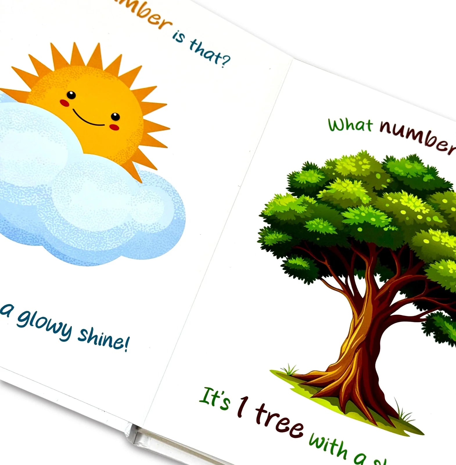 What Number Is That? hardback page example with numeral and matching picture for early learners