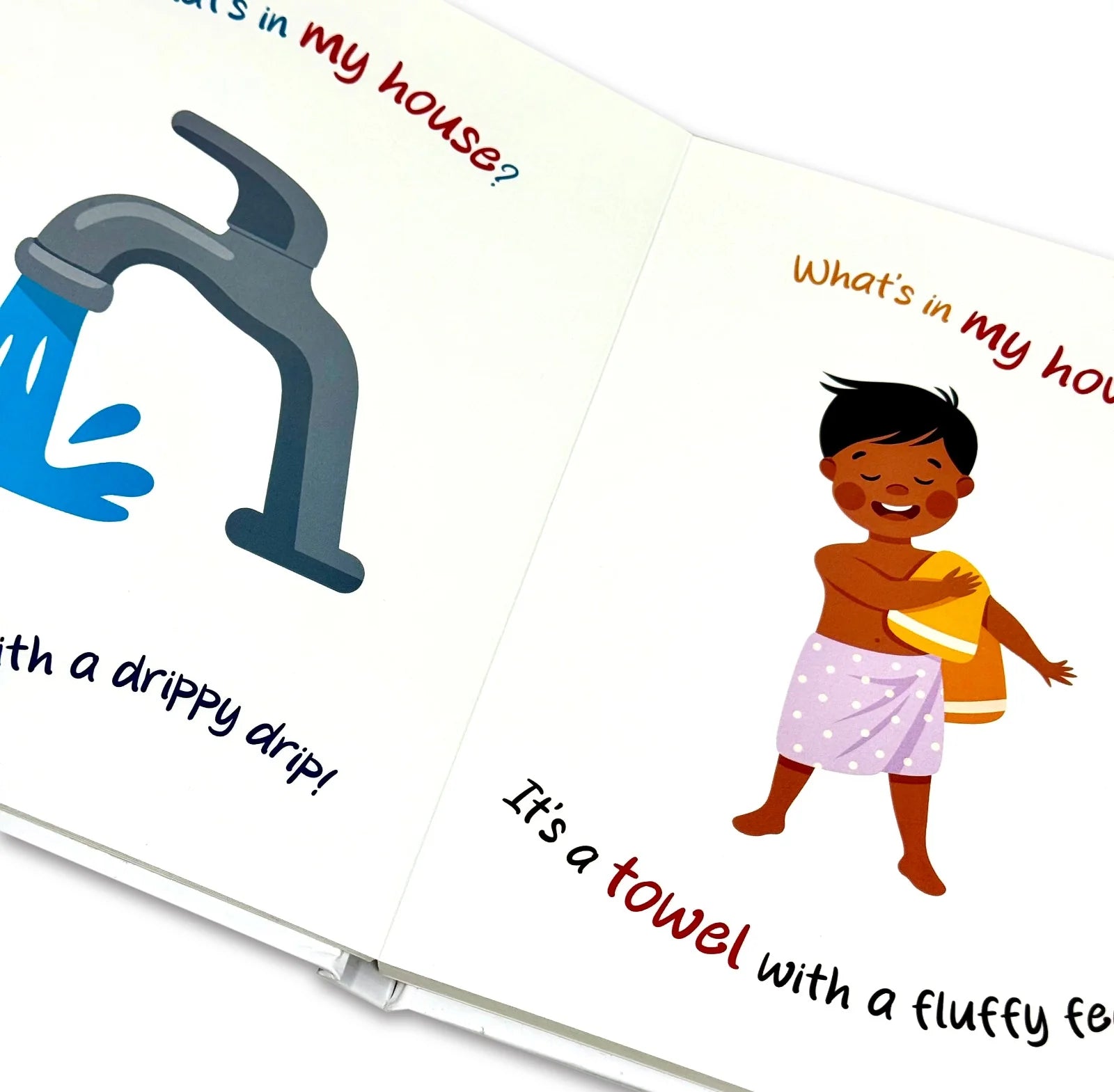 Back cover of What's In My House? by Moonstone, My First Learning series board book for ages 0-2