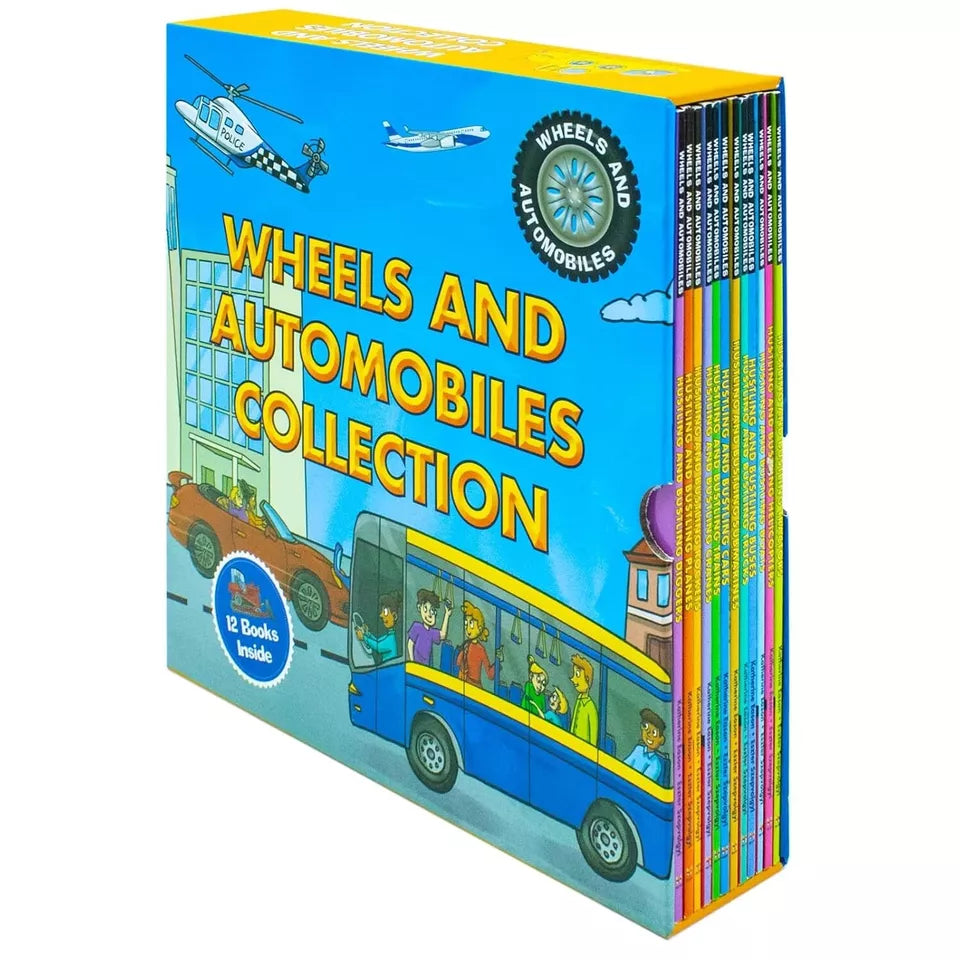 Wheels and Automobiles Collection 12 Books Set by Katherine Eason - Paperback set for Ages 5-7