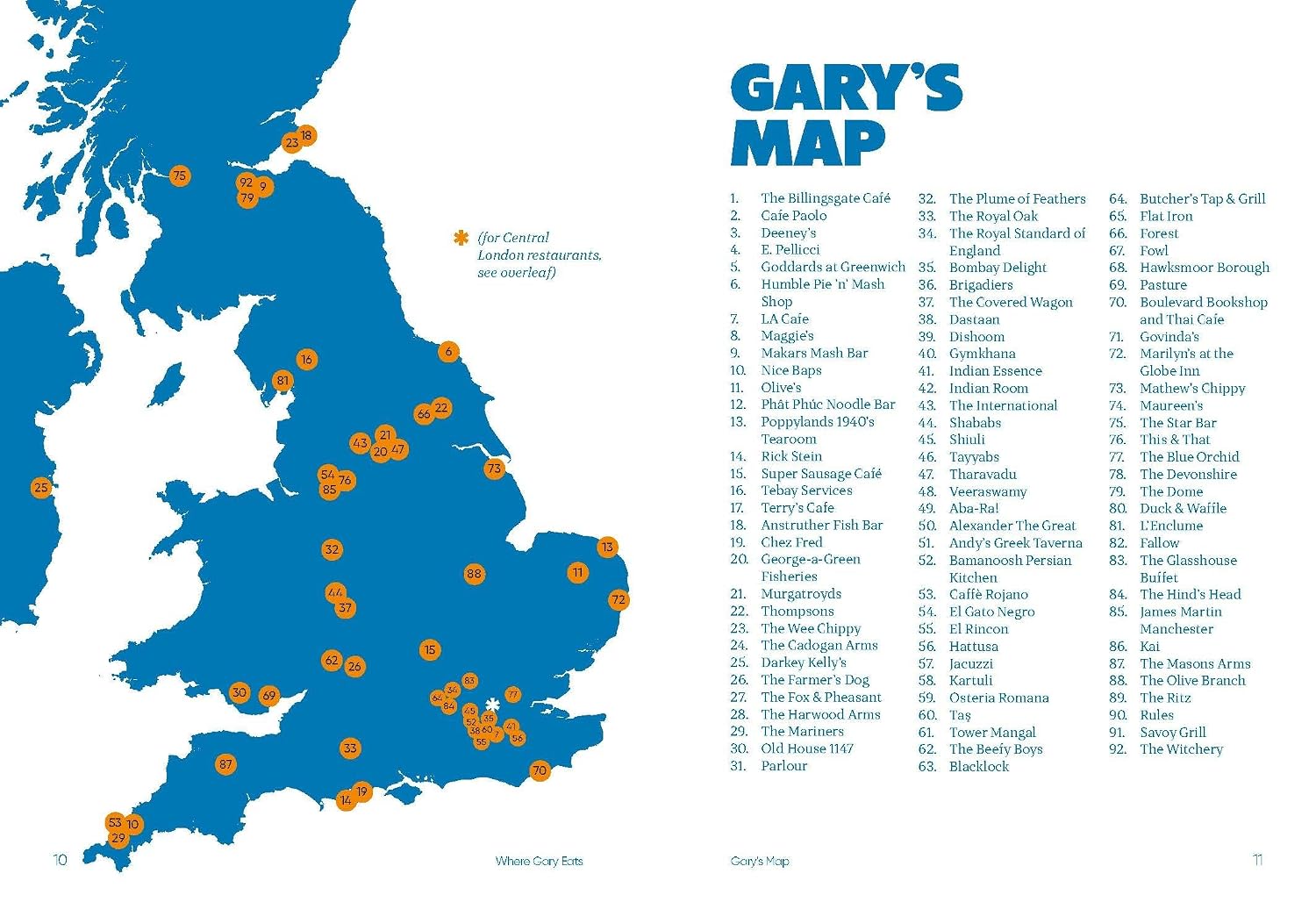 Where Gary Eats by Gary Eats hardback inside page with full-colour photography