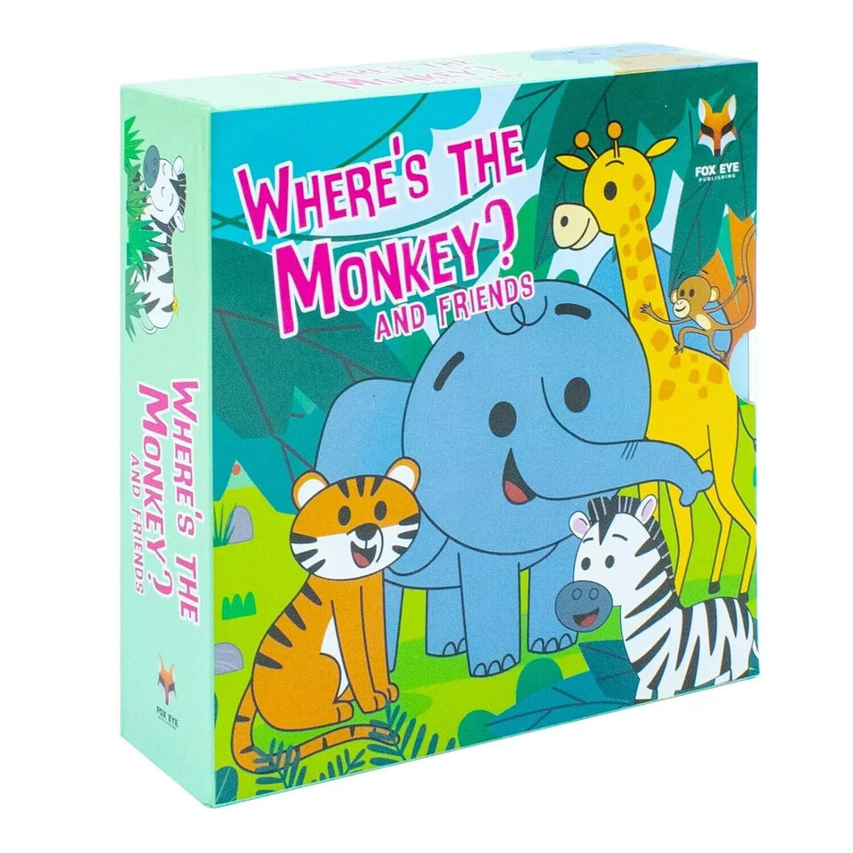 Where's The Monkey and Friends 4 Board Books Collection Set by Sarah Eason - Ages 0-5 - Board Book cover
