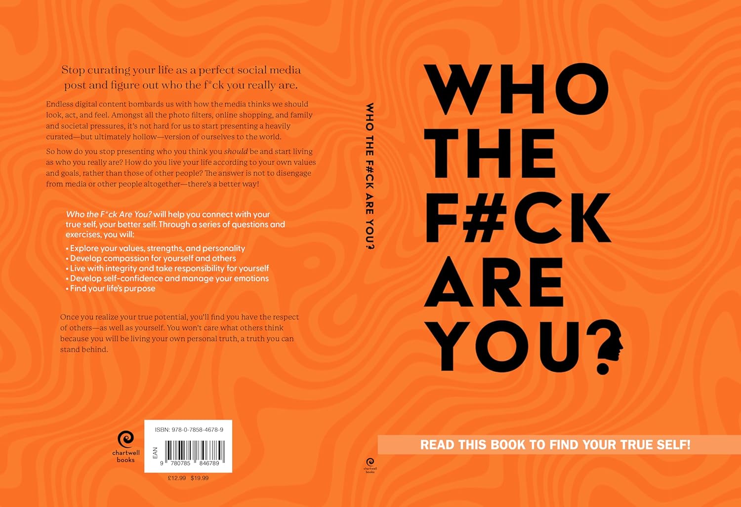 Who The F*ck Are You? by Chartwell Books - inside pages showing writing prompts and affirmations