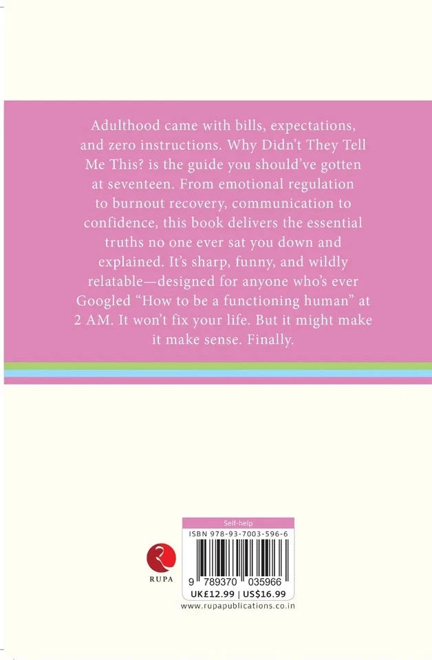 Why Didn't They Tell Me This? by Rowan Voss - Self-Help Paperback sample inside pages