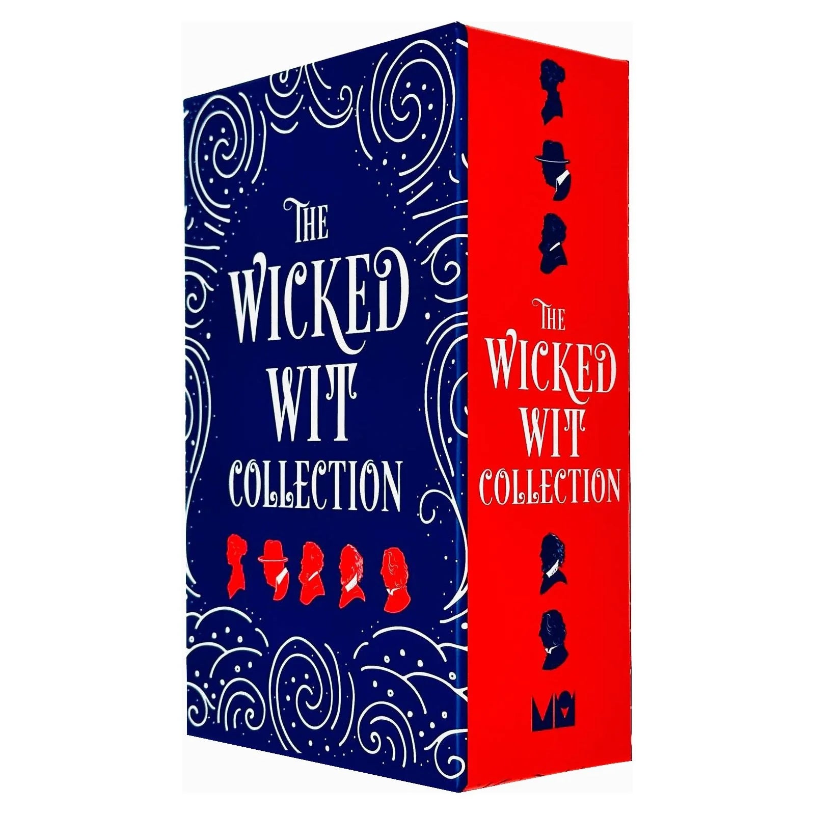 Wicked Wit Collection paperback set showing all five books - Austen, Churchill, Dickens, Shakespeare, Wilde