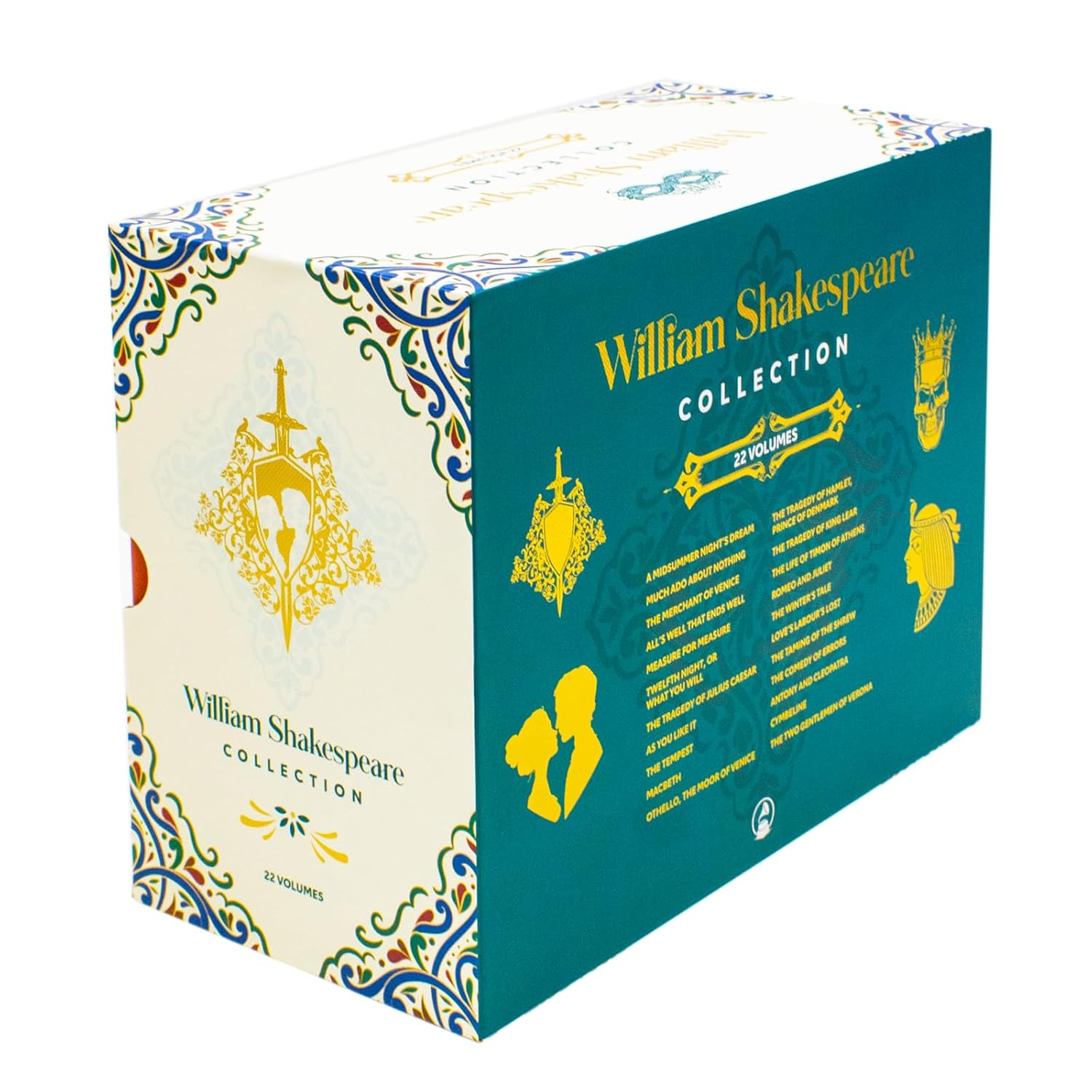 William Shakespeare Complete Collection hardback box set spines, 22 plays
