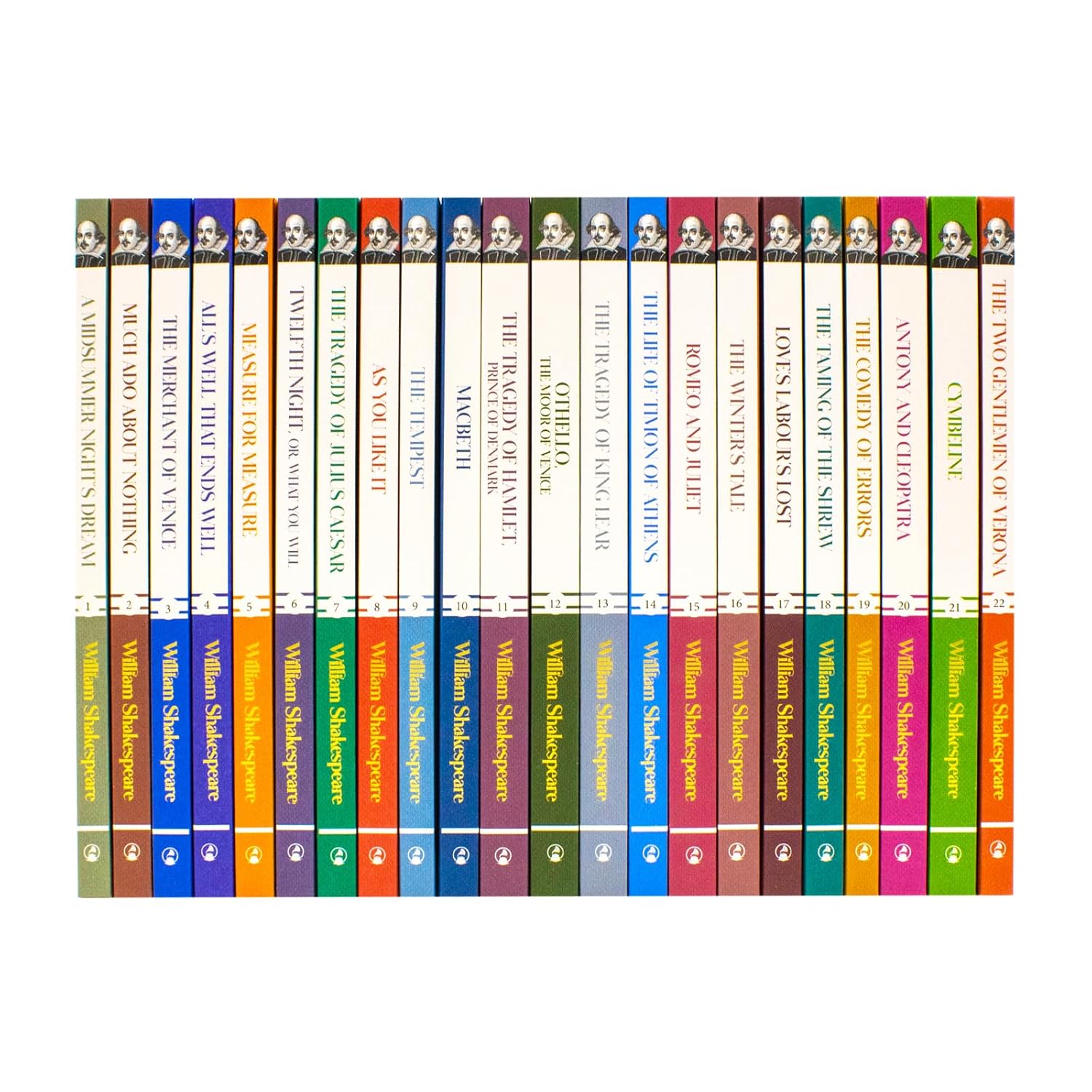 William Shakespeare 22 Books Set hardback covers close-up, classic fiction