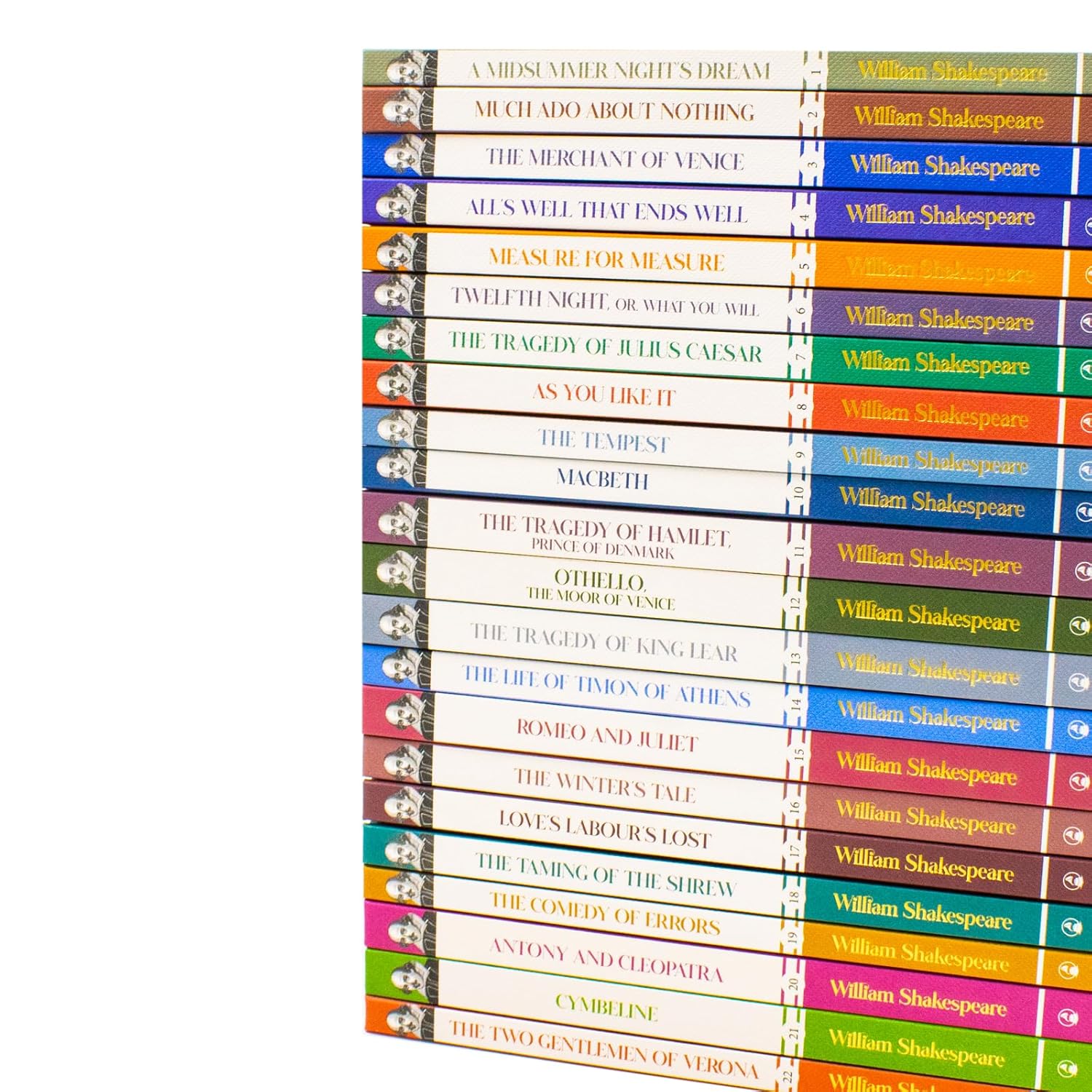 William Shakespeare Complete Collection 22 Books Set hardback stacked display