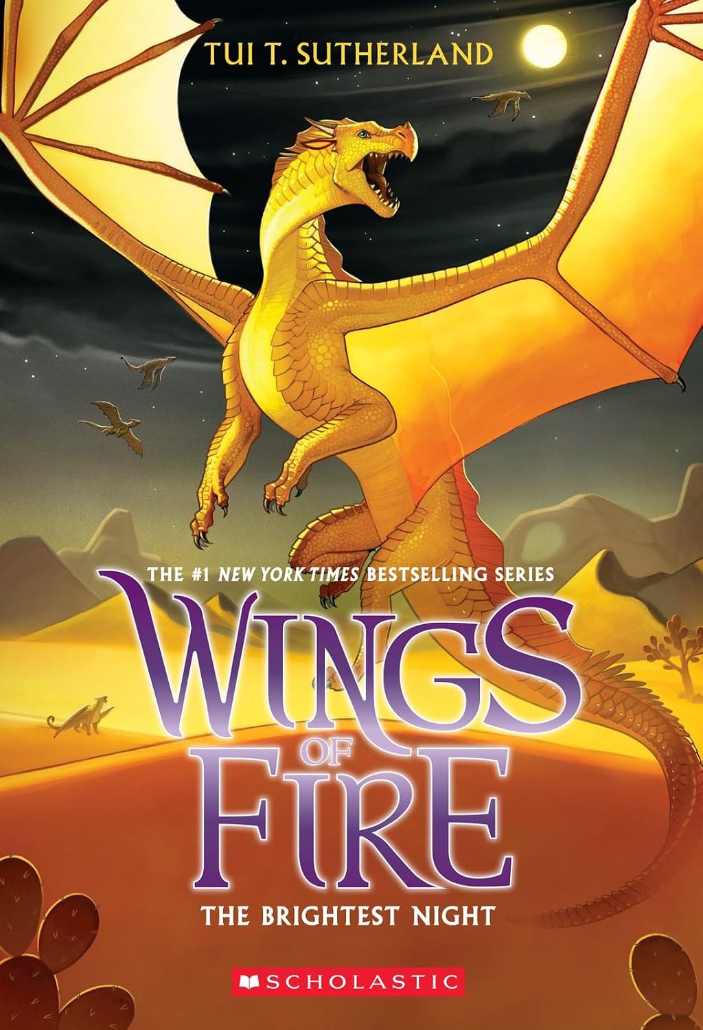Wings of Fire: The Brightest Night by Tui T. Sutherland - Book 5 paperback, dragon fantasy adventure