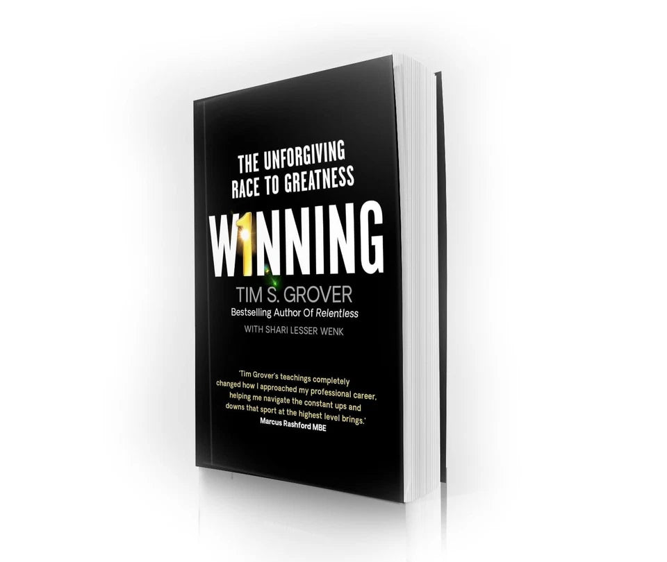 Spine view of Winning: The Unforgiving Race to Greatness paperback by Tim S. Grover