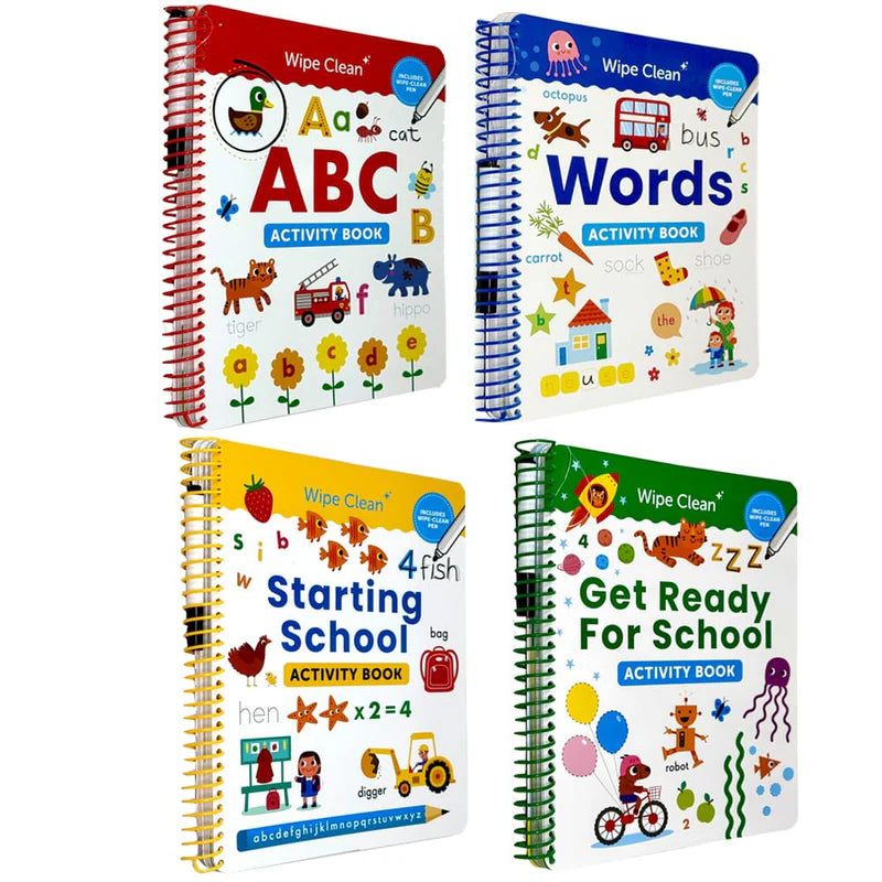 Wipe Clean Early Learning 4 Books Collection Set by Sandcastle Books - Ages 3-5 Paperback cover