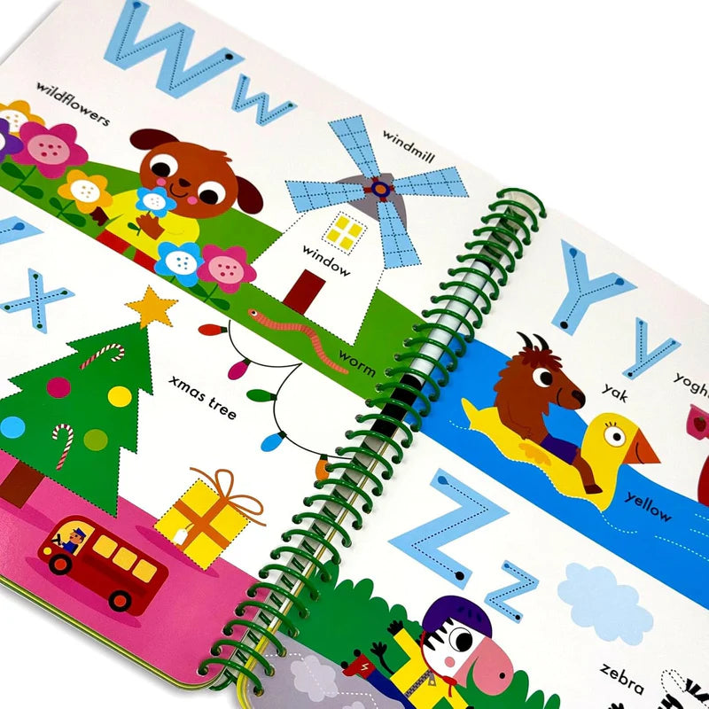 Wipe Clean Early Learning 4 Books Collection Set by Sandcastle Books shown with included wipe-clean pen