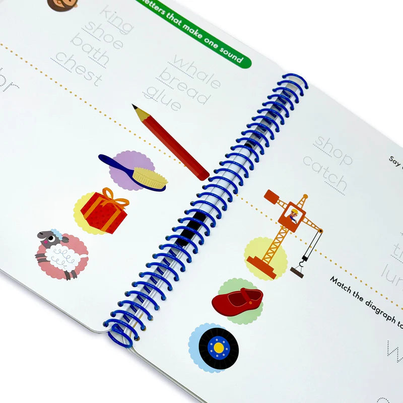 Wipe Clean Words Activity Book tracing page helping build early vocabulary and fine motor skills
