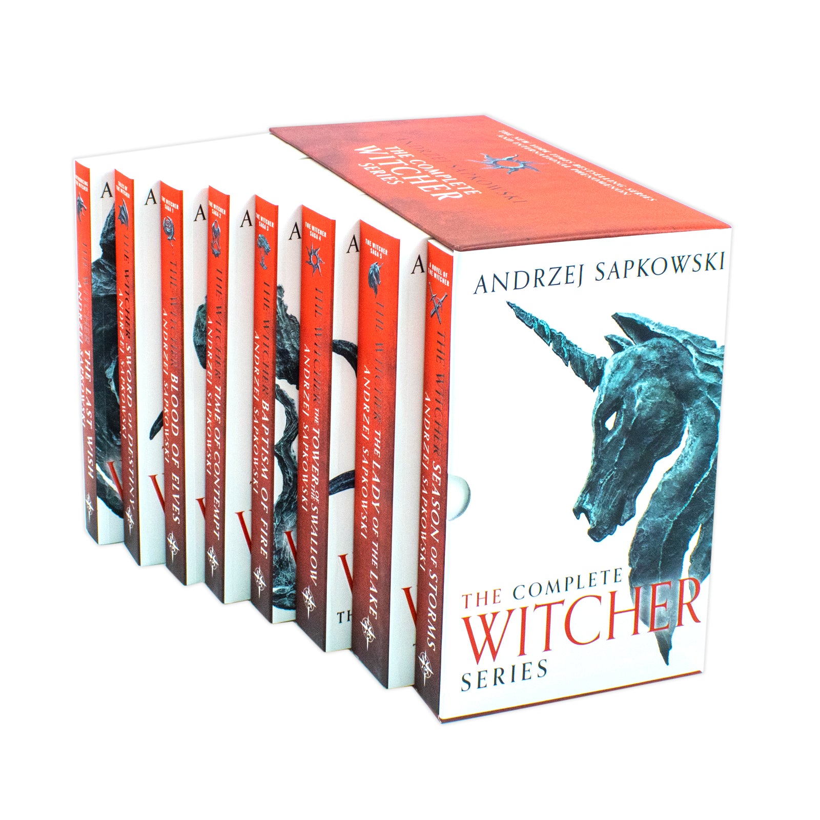 The Witcher 8 Books Collection Box Set by Andrzej Sapkowski - Paperback - front cover artwork