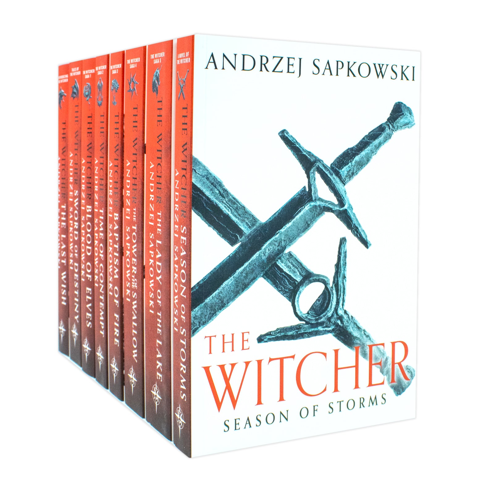 The Witcher 8 Books Collection Box Set by Andrzej Sapkowski - Paperback - full set of eight books