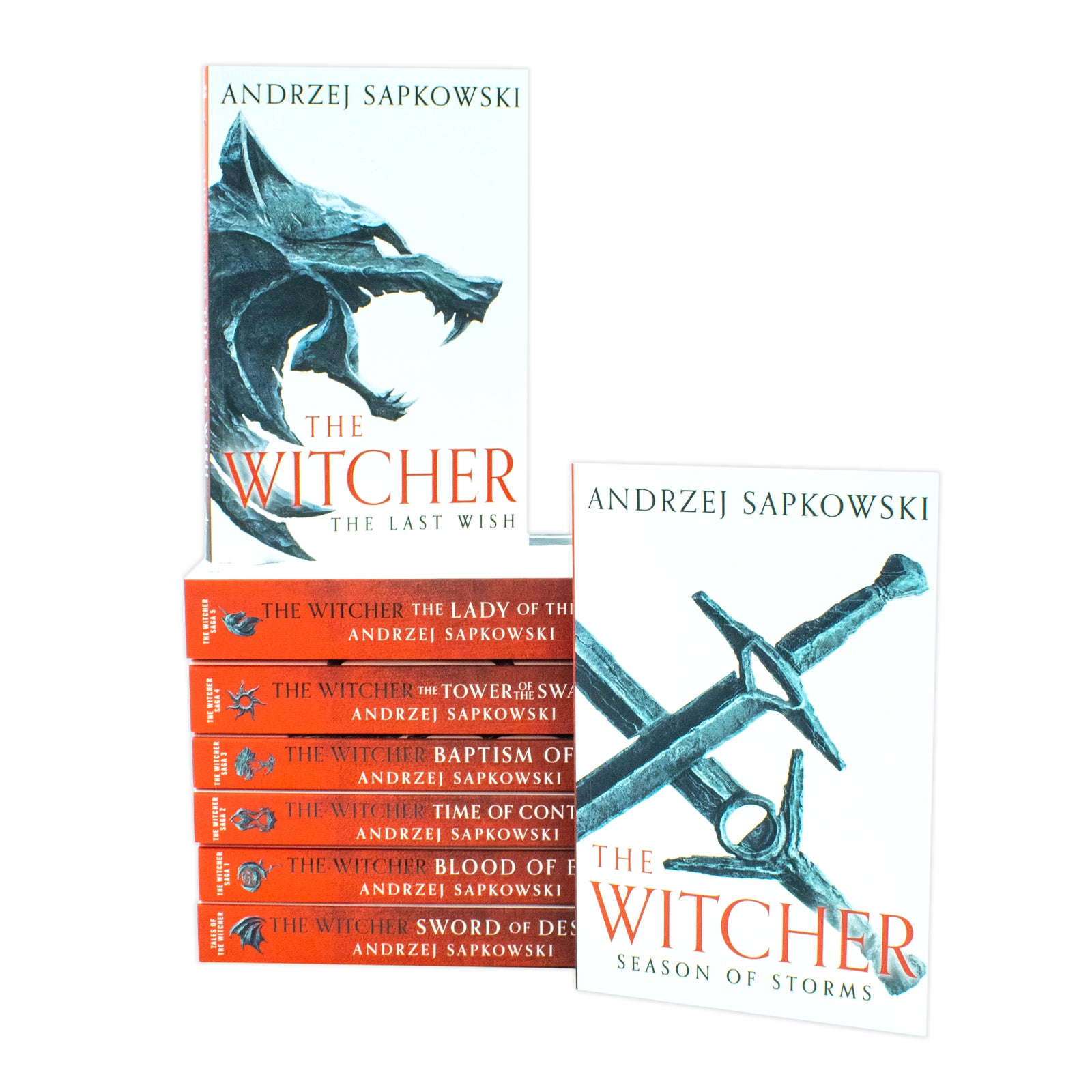 The Witcher Box Set - Baptism of Fire and The Tower of the Swallow paperback covers