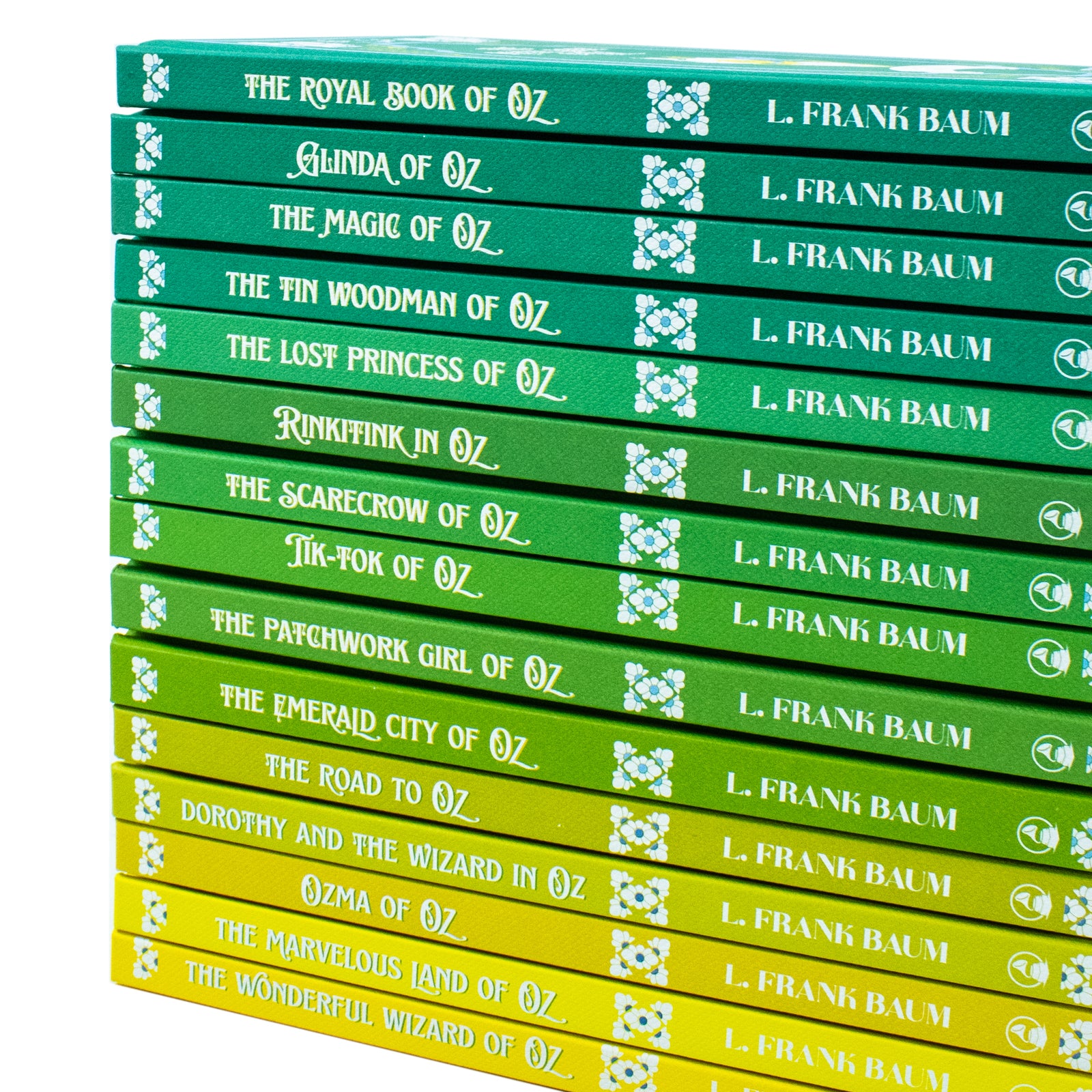 The Wizard of Oz 15 Books Collection Set - full set laid out, ages 8+ hardback