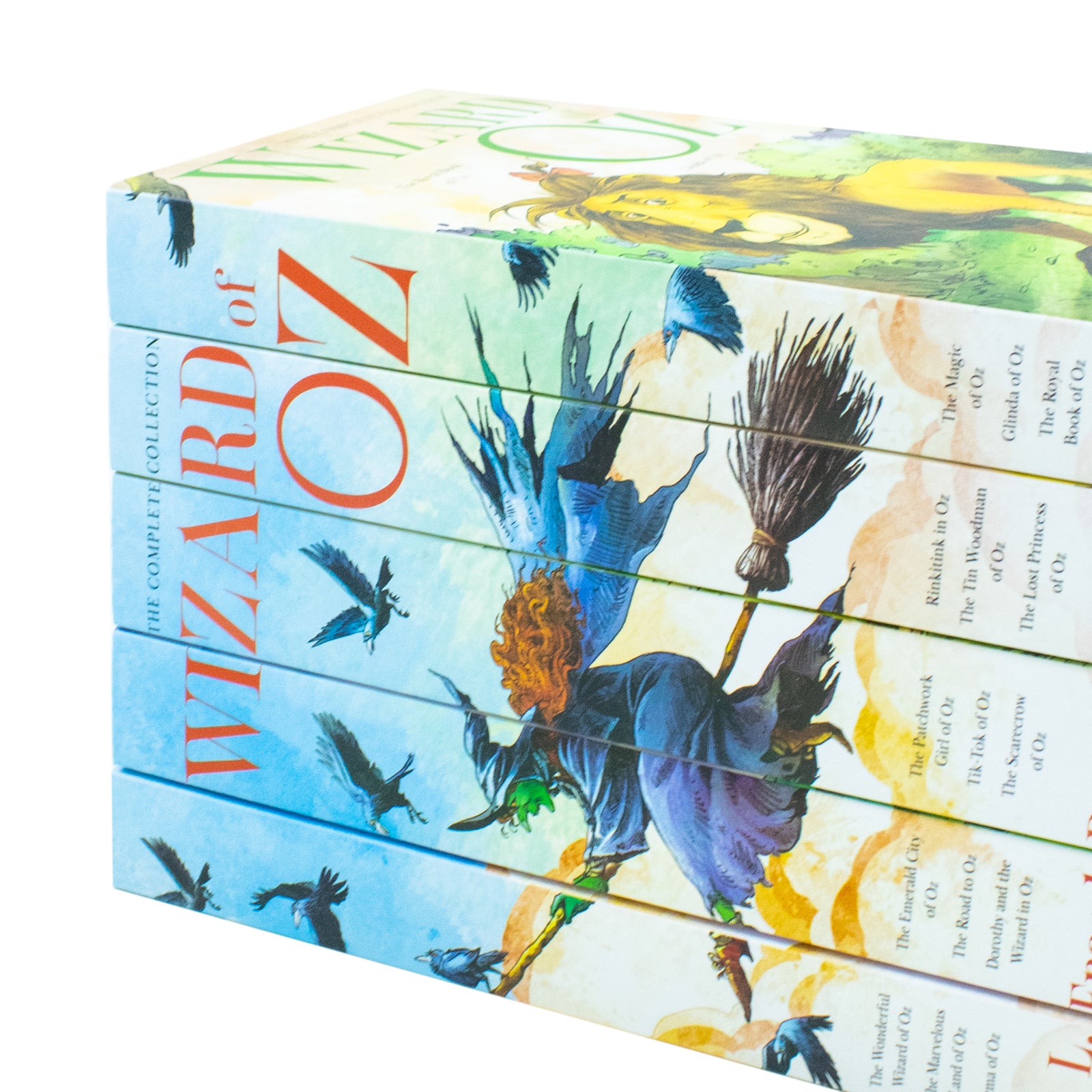 Wizard of Oz complete collection paperback set stacked, childrens fantasy gift set