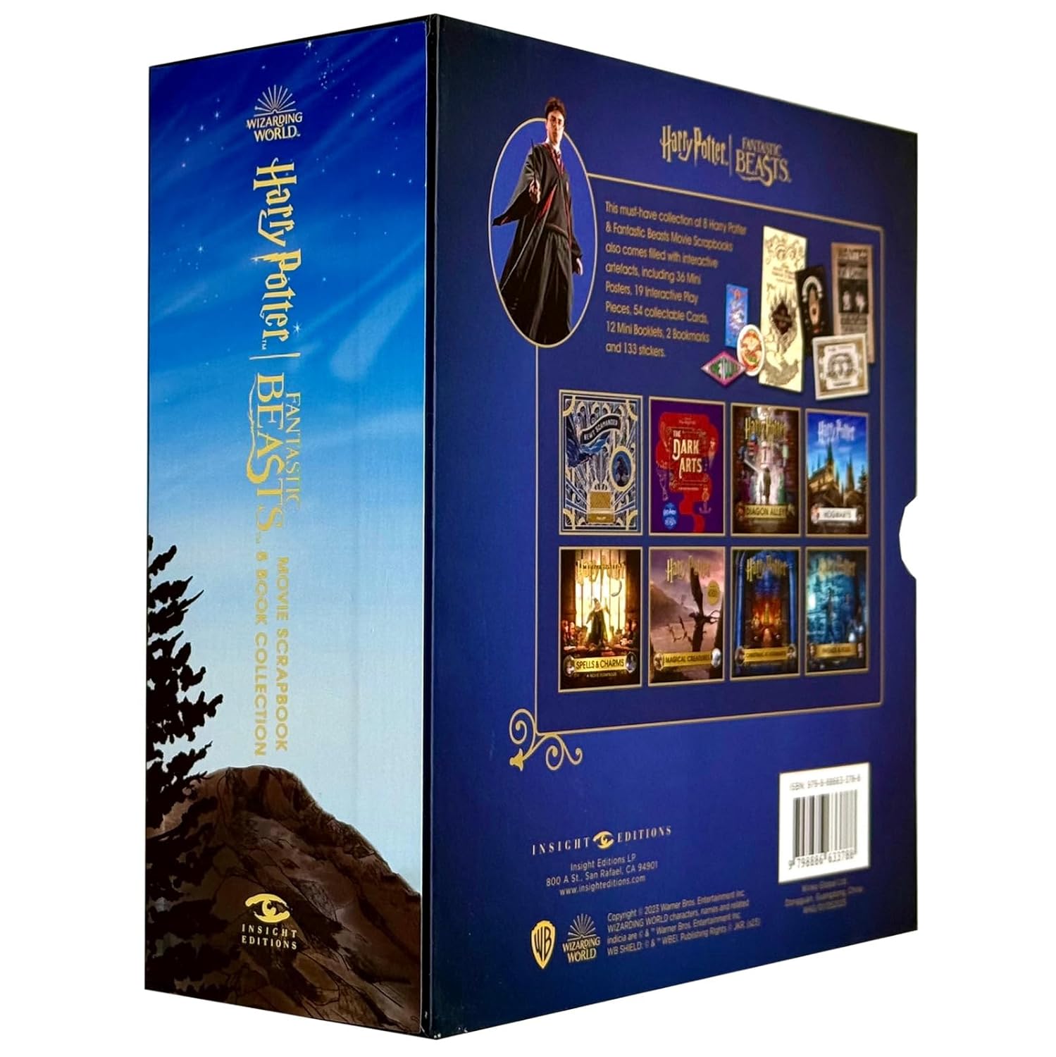 Harry Potter Movie Scrapbooks hardcover set showing removable collectible inserts