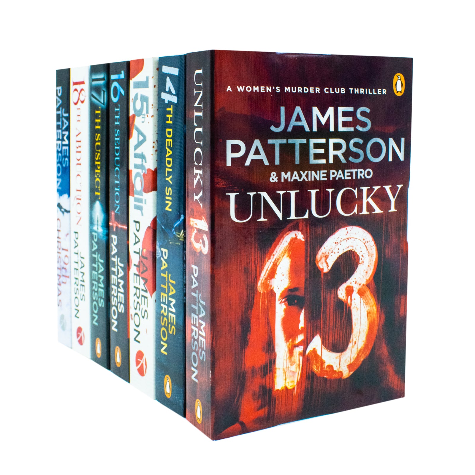 Women's Murder Club Series Books 13-19 by James Patterson - 7 Book Paperback Collection Set, front cover view