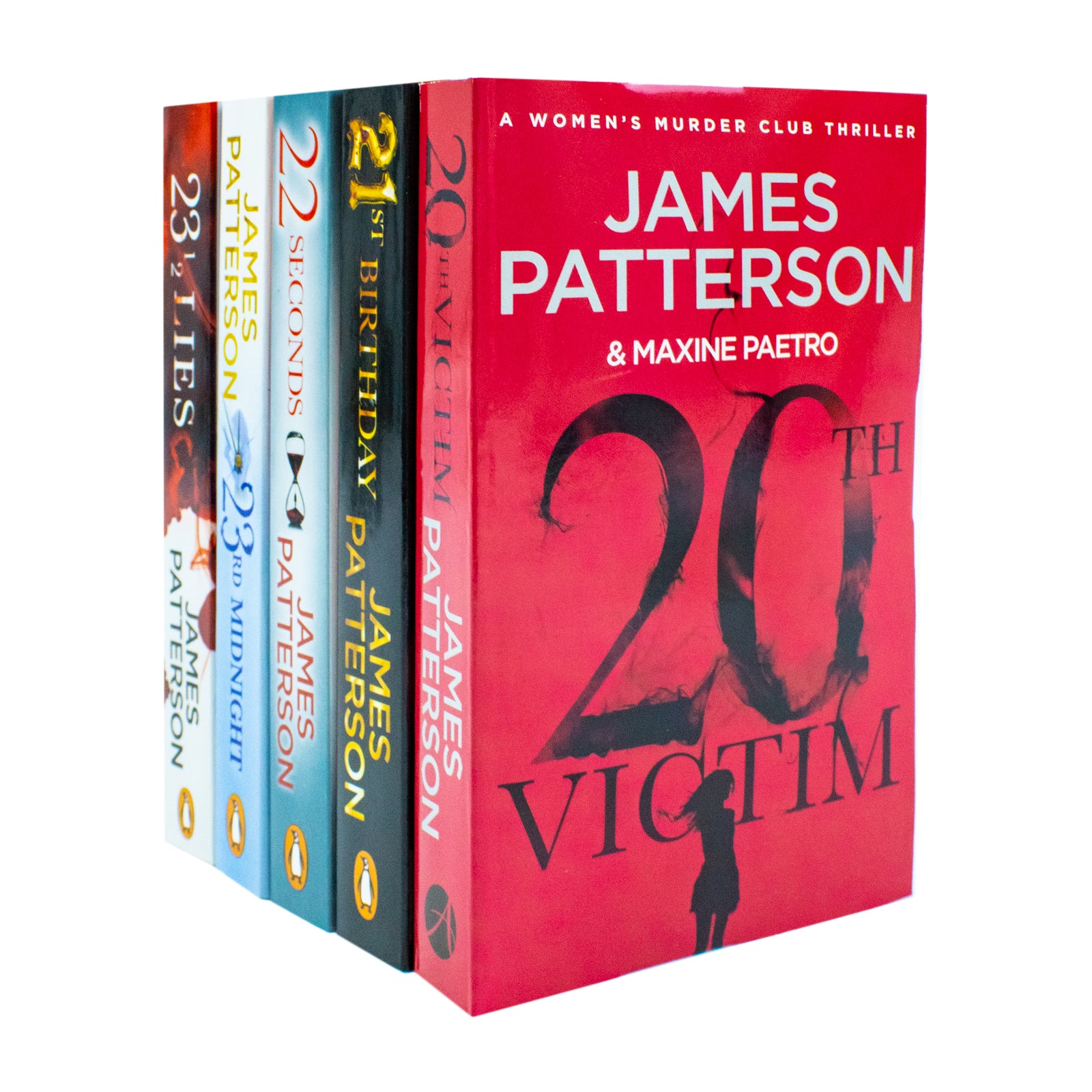 Women's Murder Club Series by James Patterson - 5 Books Collection Set (20th Victim, 21st Birthday, 22 Seconds, 23rd Midnight, 23 1/2 Lies) - Paperback Crime Fiction