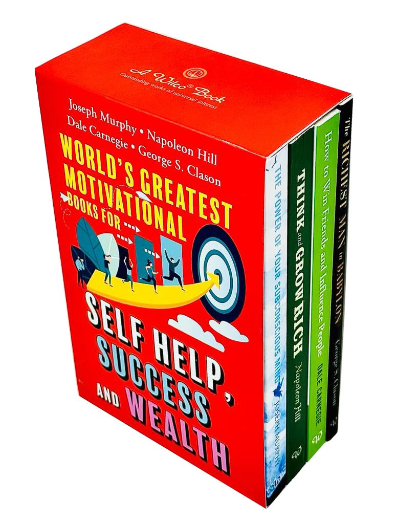 World's Greatest Motivational Books Collection 4 Books Set paperback back cover - self-help and personal finance classics