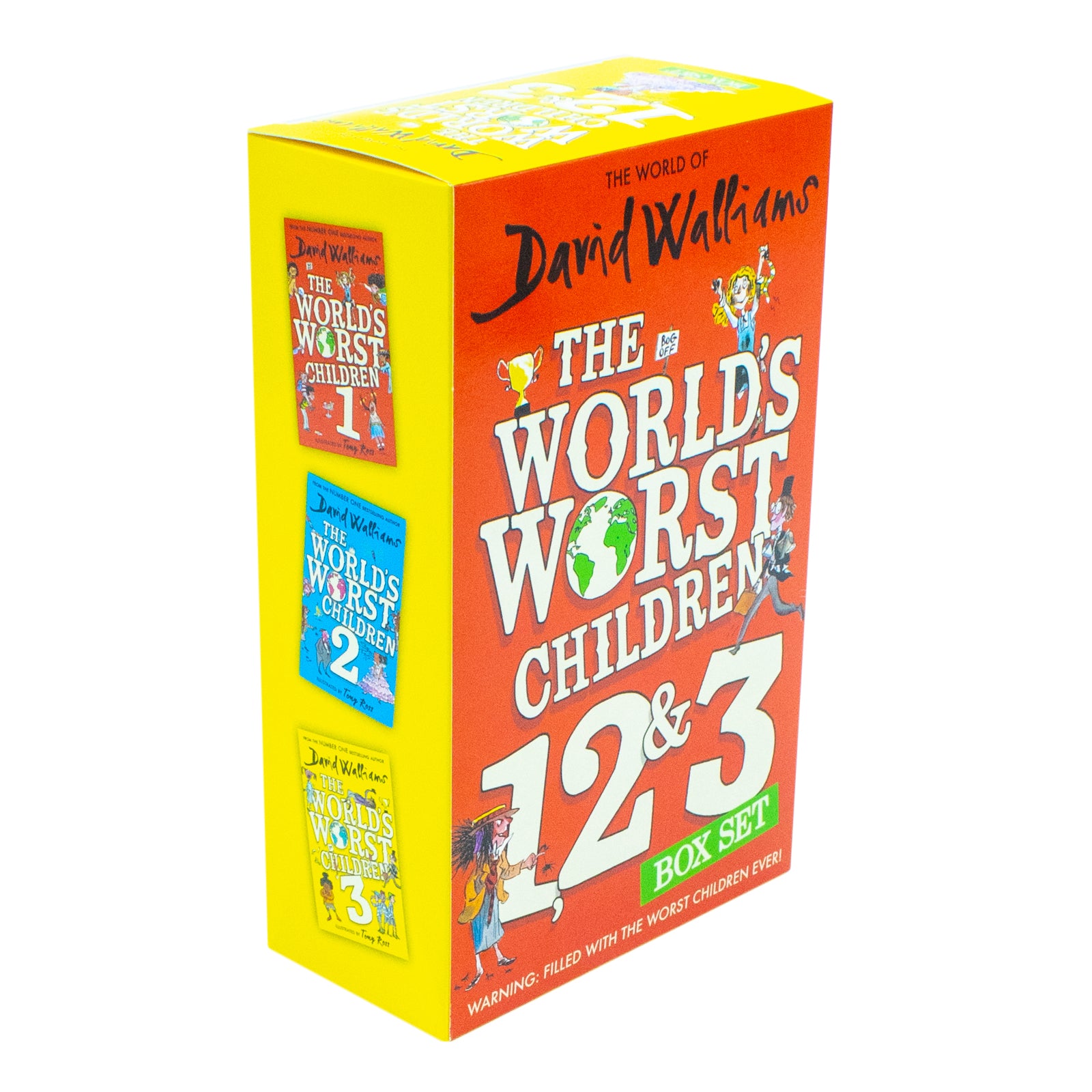 The World's Worst Children books 1, 2 and 3 stacked paperback box set