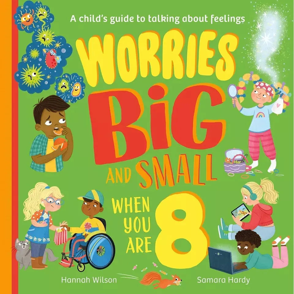 Worries Big and Small book covers close up - Hannah Wilson Samara Hardy illustrated paperback series