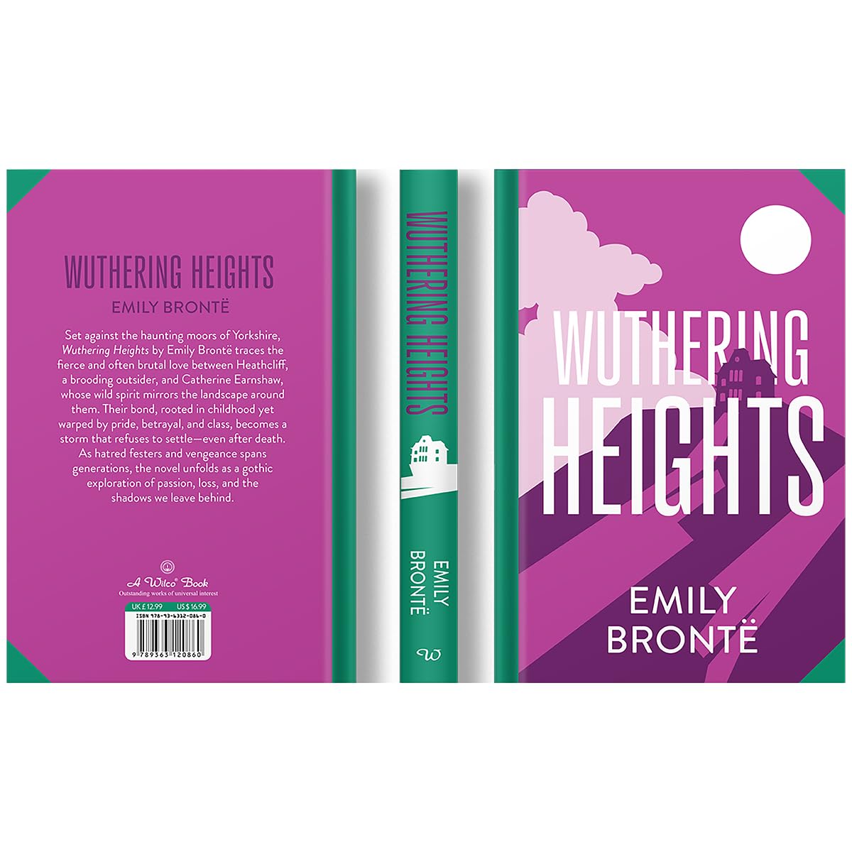 Wuthering Heights by Emily Bronte Wilco Classics hardback back cover
