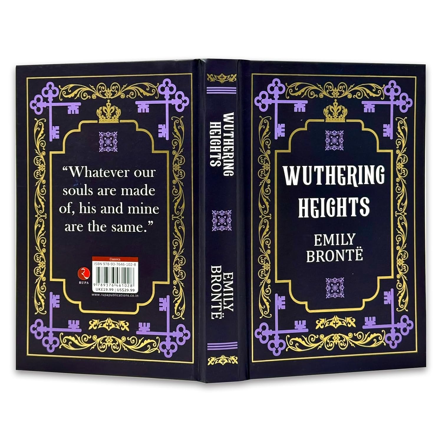 Wuthering Heights by Emily Brontë hardback edition open pages showing print quality