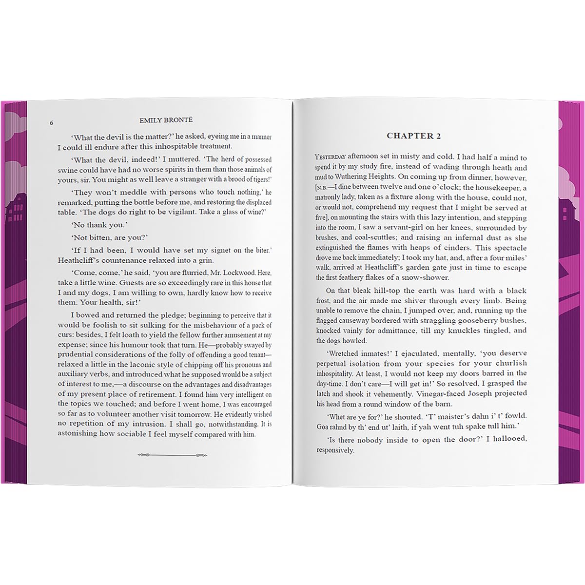 Interior pages of Wuthering Heights by Emily Bronte premium hardback collector's edition