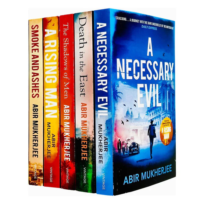 Wyndham and Banerjee Series 5 Books Collection Set by Abir Mukherjee - paperback historical crime fiction featuring A Rising Man, A Necessary Evil, Smoke and Ashes, Death in the East and The Shadows of Men