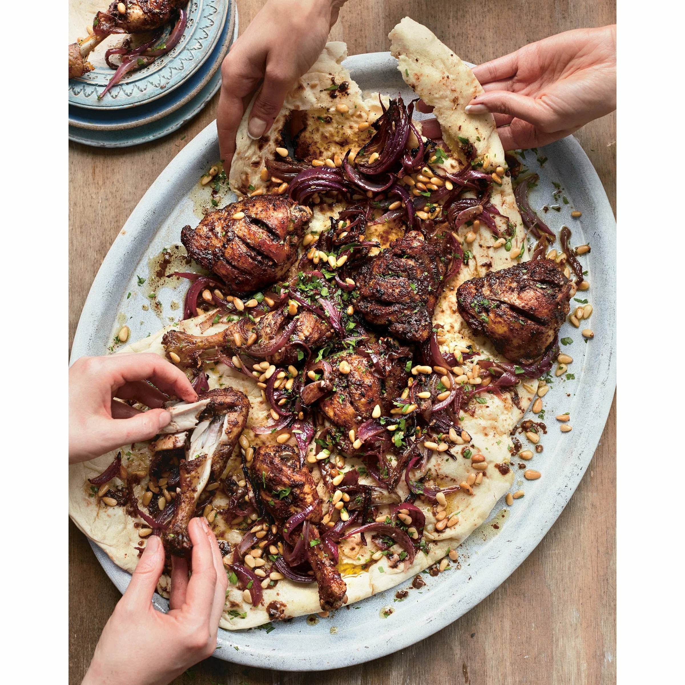 Zaitoun Palestinian cookbook by Yasmin Khan - interior photography of food and travel