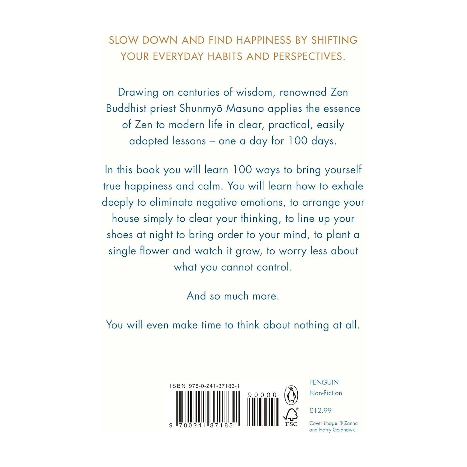 Zen: The Art of Simple Living by Shunmyo Masuno - hardback edition, illustrated Zen mindfulness gift book