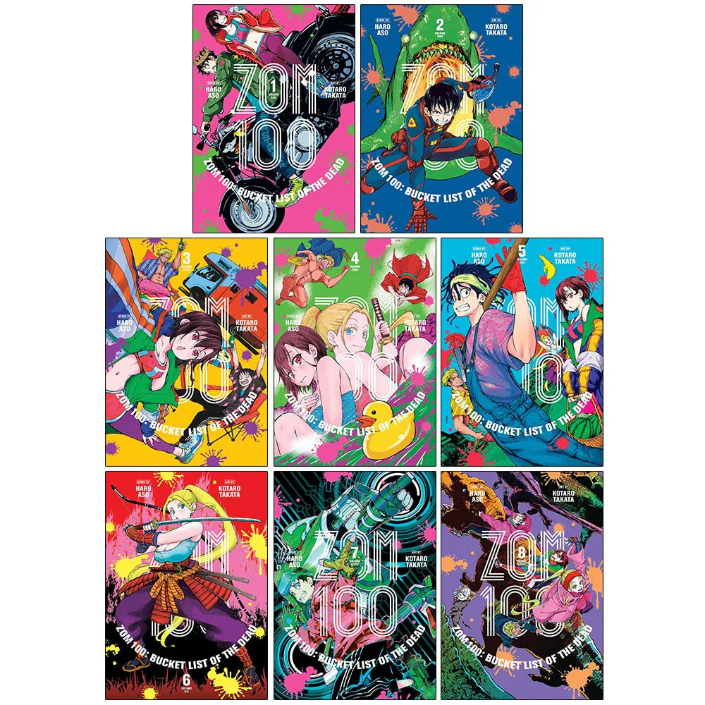 Zom 100: Bucket List of the Dead Vol. 1-8 by Haro Aso - 8 Book Manga Collection Set, Paperback, front cover