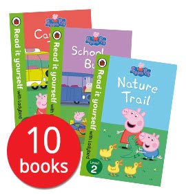 Peppa Pig Read it Yourself with Ladybird Collection 10 Books Set (Level 1-2) Paperback - Lets Buy Books