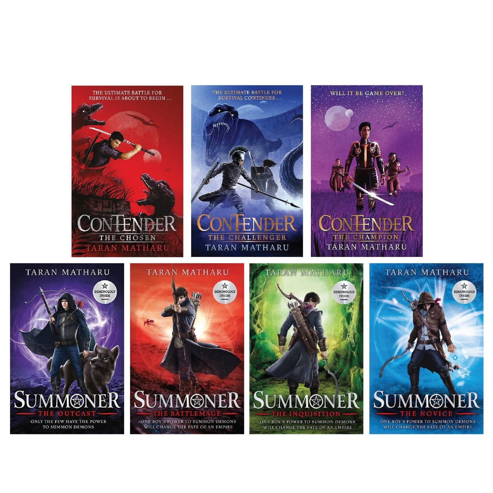 Taran Matharu 7 Books Summoner & Contender Series Collection Set (Novice, Inquisition) - Lets Buy Books