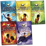 Percy Jackson Pack, 5 books, (Battle Of The Labyrinth, LightningThief, Last Olympian) - Lets Buy Books