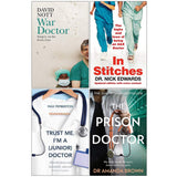 War Doctor [Hardcover], In Stitches, Trust Me, Prison Doctor 4 Books Collection Set - Lets Buy Books