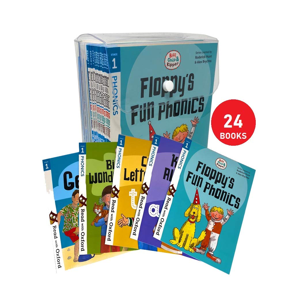 Biff, Chip and Kipper Stage 1 Read with Oxford 3: 24 Books Collection Set Paperback - Lets Buy Books