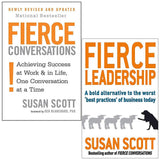 Susan Scott 2 Books Collection Set (Fierce Conversations, Fierce Leadership) Paperback - Lets Buy Books