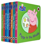 Peppa Pig 8 Ladybird Board Books Collection Set (Piggy in the Middle & Out and About) - Lets Buy Books