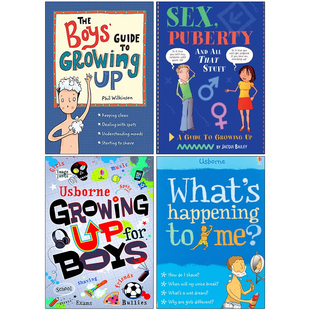 Growing Up For Boys 4 Books Collection Set (Whats Happening to Me & More) Paperback - Lets Buy Books
