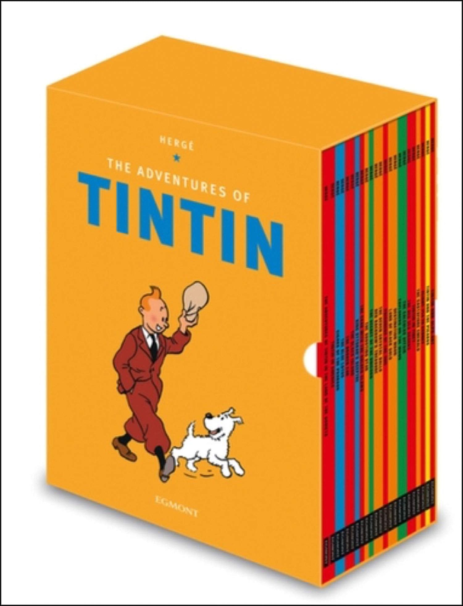 Tintin Paperback Boxed Set 23 titles: Complete Paperback Slipcase (Blue Lotus, Broken Ear) - Lets Buy Books