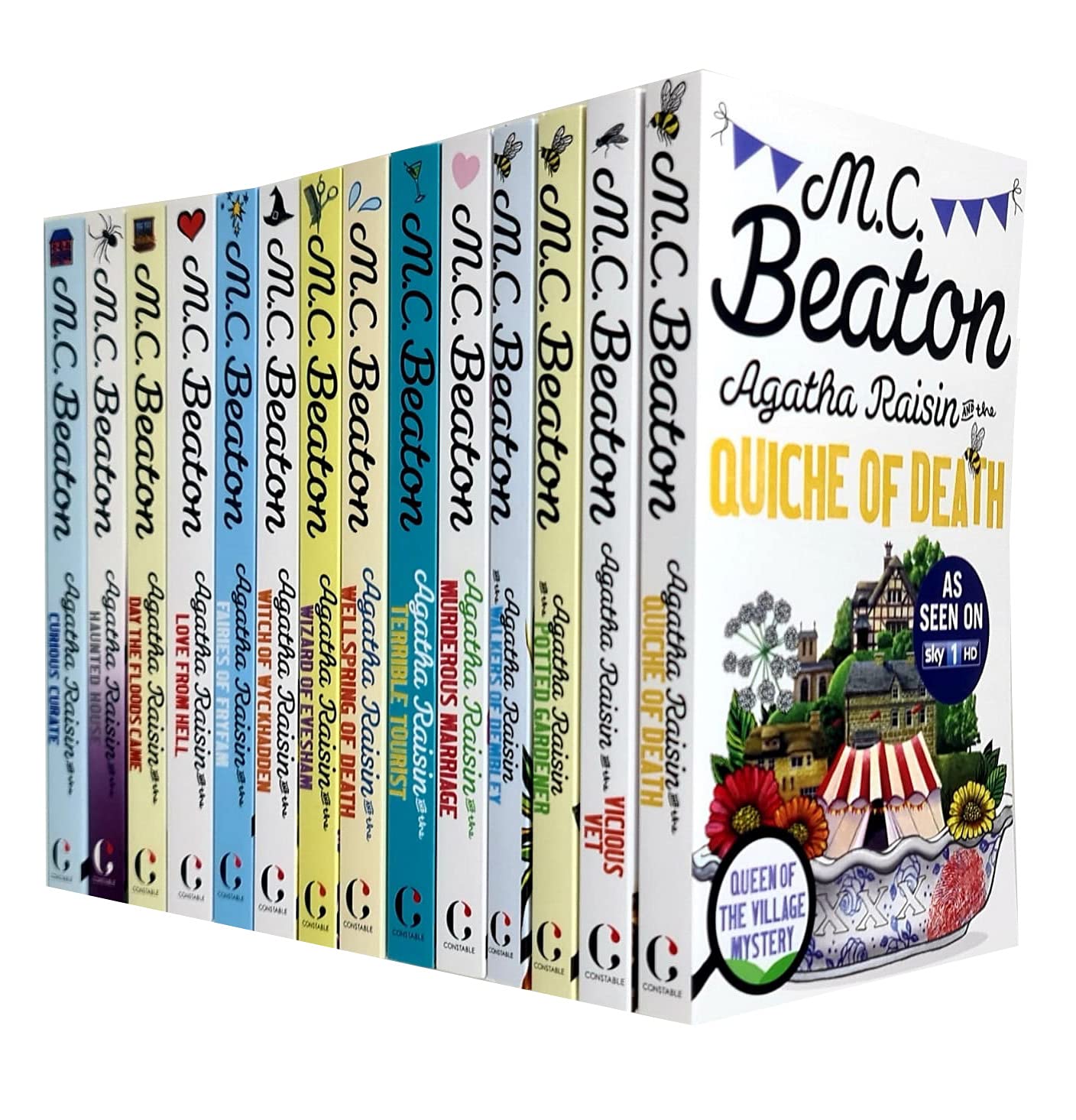 Agatha Raisin Series 14 Books Collection Set By M C Beaton Quiche of Death, Vicious Vet - Lets Buy Books