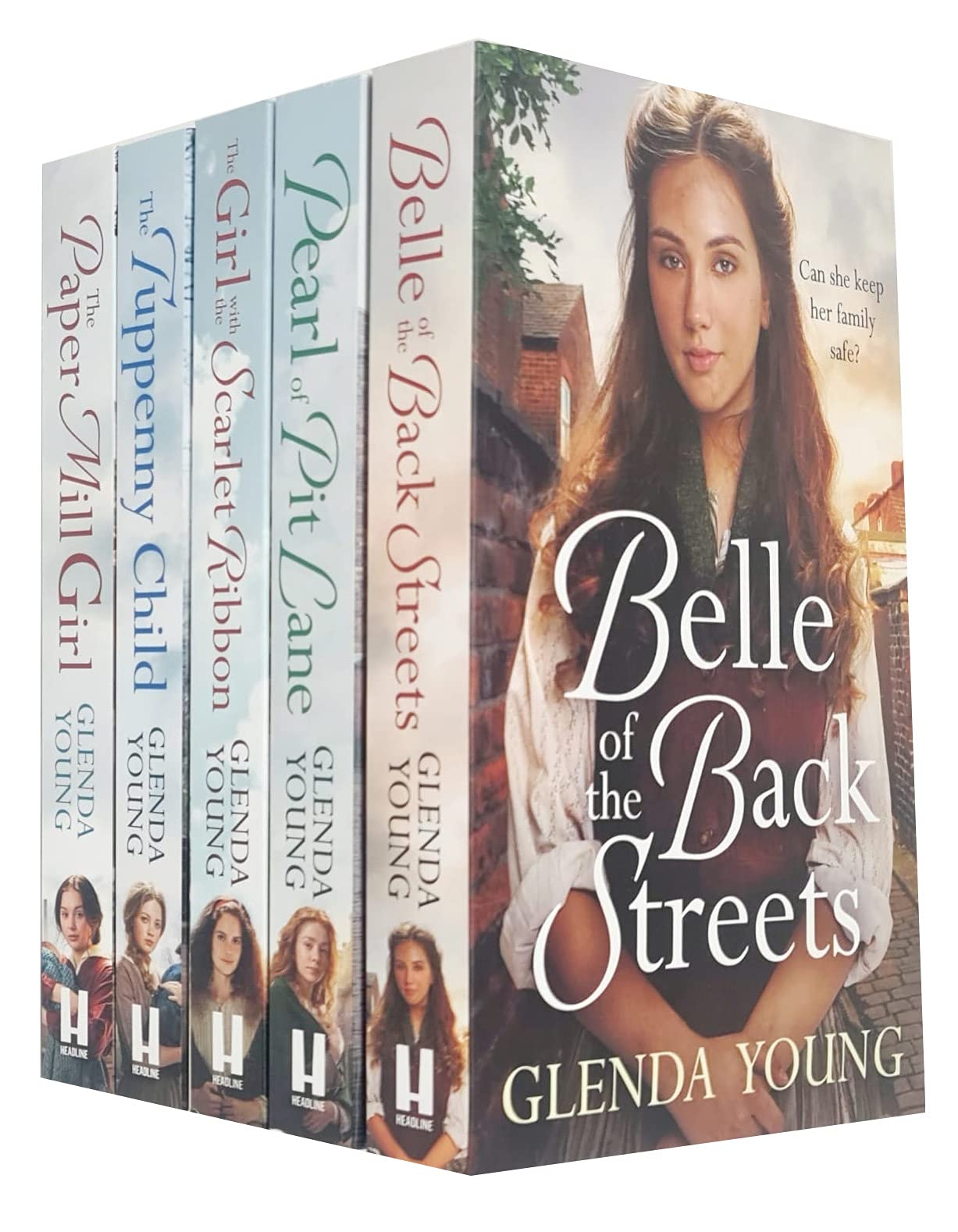 Glenda Young Collection 5 Books Set Belle of the Back Streets, Tuppenny Child, Paper Mill - Lets Buy Books
