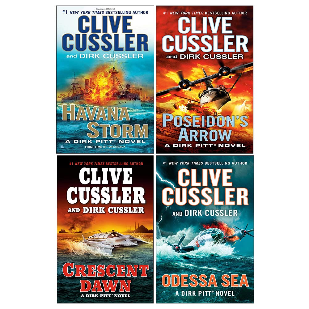 The Dirk Pitt Adventures 4 Books Collection Set by Clive Cussler (Book 21-24) Paperback - Lets Buy Books
