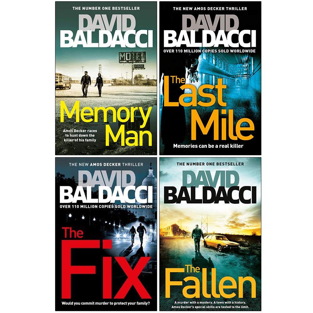David Baldacci Amos Decker Series 4 Books Collection Set (Memory Man, Last Mile) - Lets Buy Books